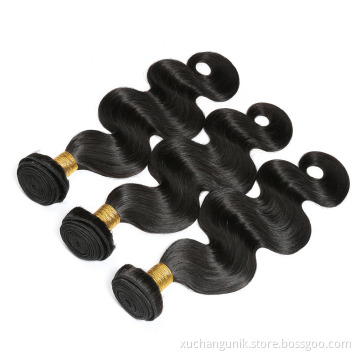 Brazilian Body Wave Hair 4 Bundles with Closure Remy Human Hair Weave Bundles With Closure Natural Color
